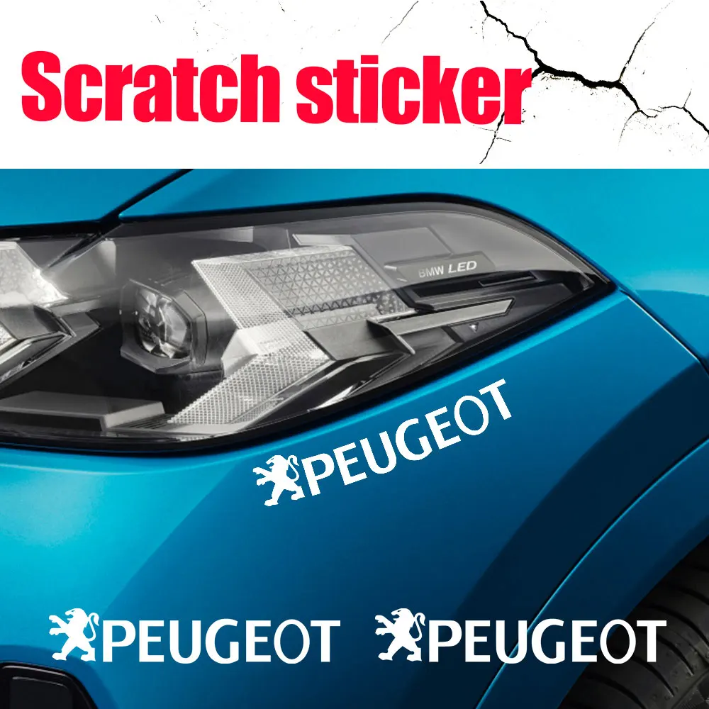 4pcs Car Emblem Stickers Windown Door Auto Body Decor Decal Auto Accessories For Peugeot 208 2012~2018 308 2008 207 508 607 301