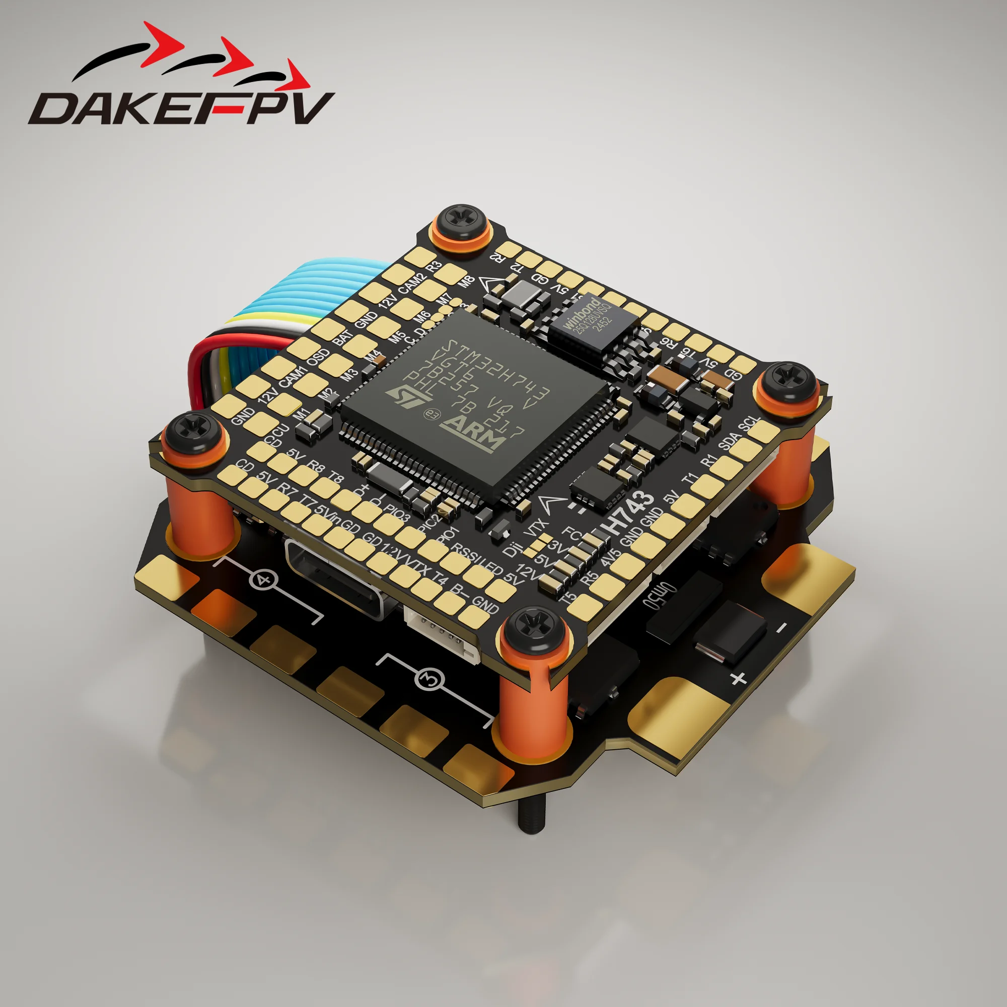 DAKEFPV H743 Flight Controller and ESC Combo for FPV Drone, Betaflight H7FC & 4in1 70A ESC, Support 3-12S, for  Analog HD System
