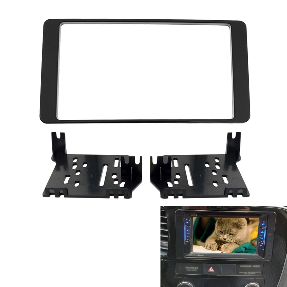 2Din Car Radio Fascia for Mitsubishi Outlander 2014+ DVD Stereo Frame Plate Adapter Mounting Dash Installation