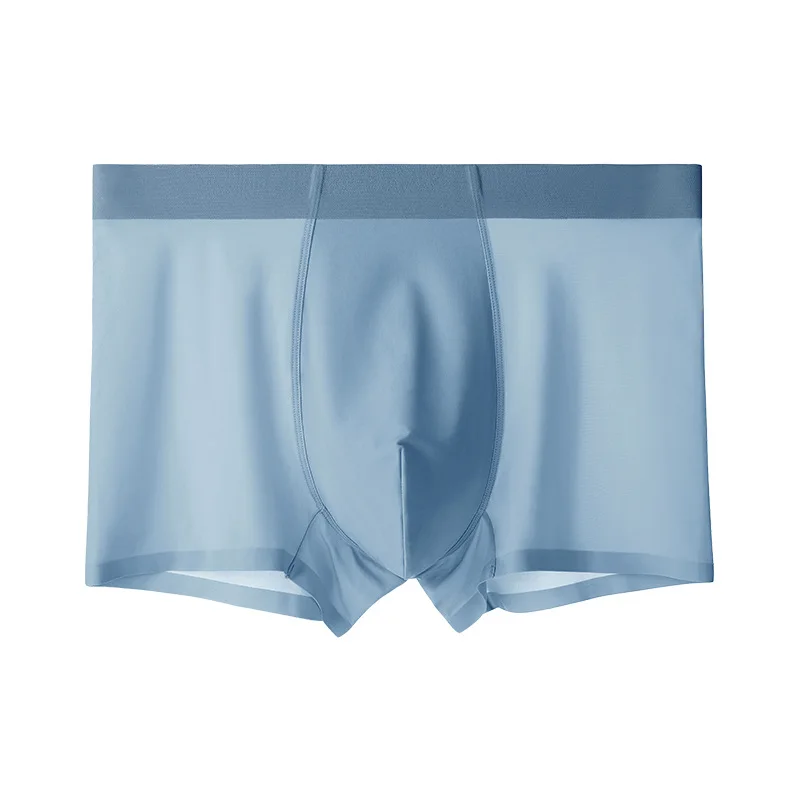 

Summer Men Underwear Cool Nylon Boxer Briefs Men's Underwear Seamless Breathable Antibacterial Ultra Thin Ice Silk Boxer Briefs