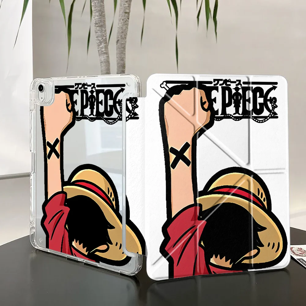 One Pieces Luffy Tablet Case For iPad Air 8 M2 M3 3 Mini 7 6 5 12th Pro 13 2025 2026 9th 10th Gen 11th With Pen Slot Cover