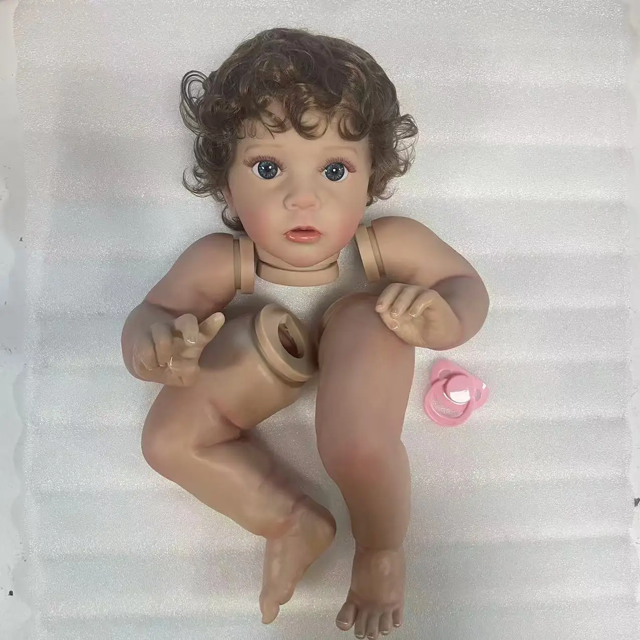 24 inch Painted Reborn Doll Kit Missy With Rooted Hair Toddler Doll  Parts Unfinished DIY Kit