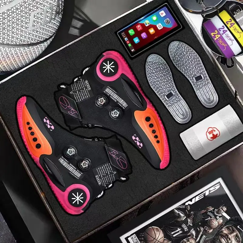 Zapatos deportivos con botón giratorio para hombre, zapatillas informales con absorción de impacto, transpirables, de alta calidad, novedad