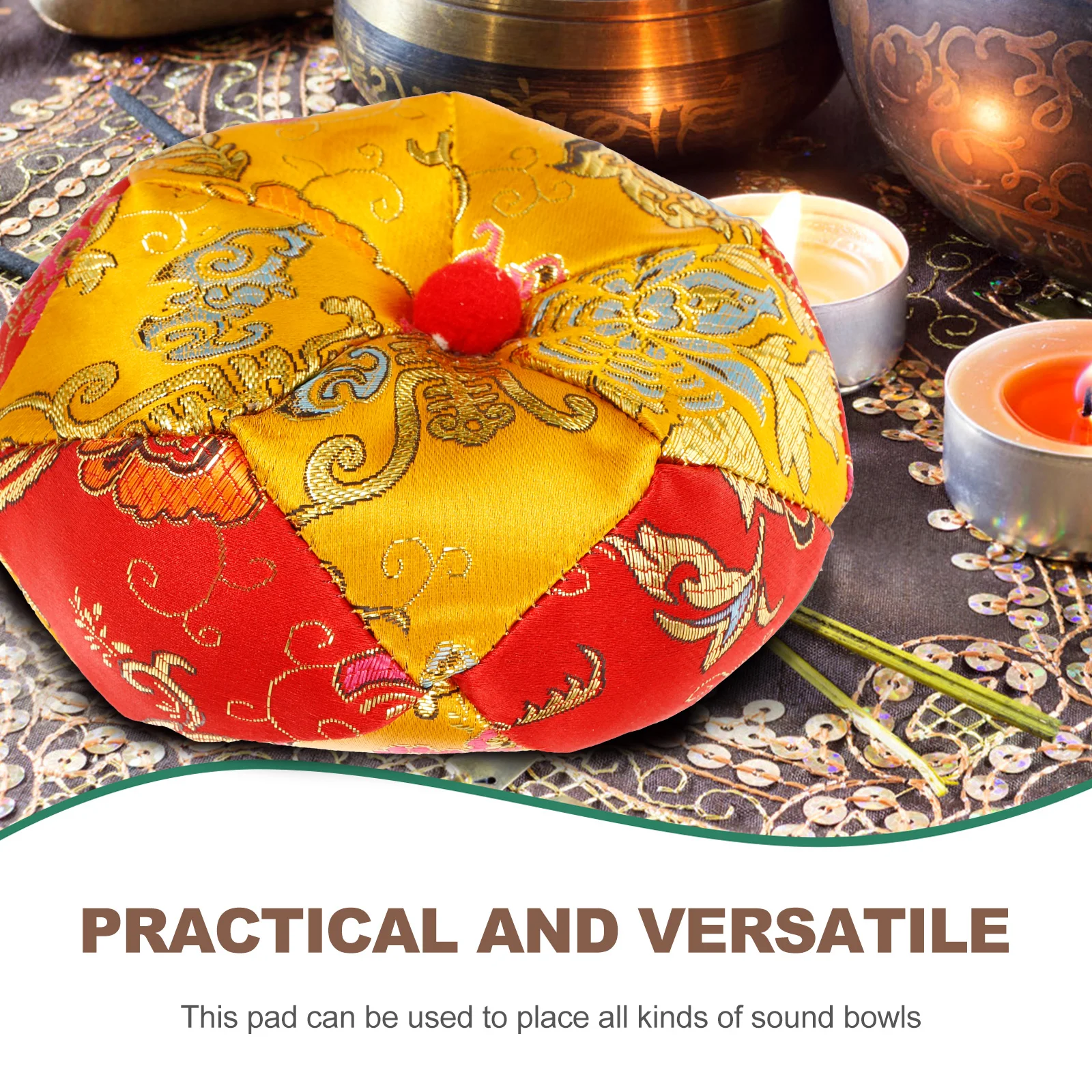 

Tibetan Singing Bowl Cushion Simple Practical Protect Buddha Sound Bowl Small Size Lightweight Portable Good Mood