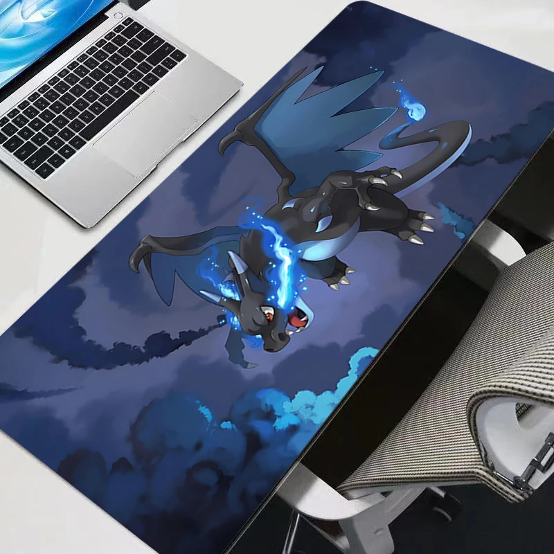 

Large Mouse Pad Anime 90x40cm Office Desk Mats Gaming Accessories Locking Edge P-Pokemon Charizard MousePads Laptop Keyboard Mat
