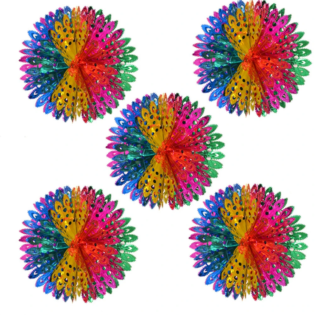 

5pcs 43X43Cm Christmas Garland Ball Ribbon Decor For Party Festival Decoration Holiday Supplies Reusable Light Easy To Store