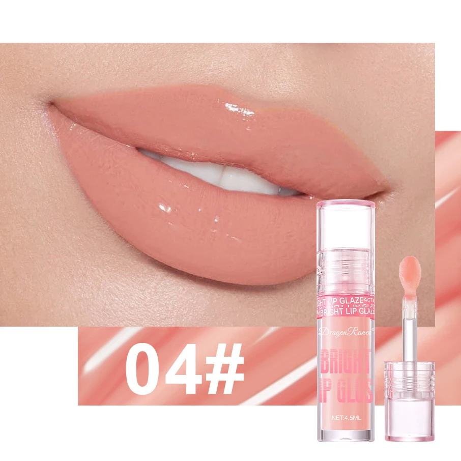 Espelho hidratante brilho labial pérola espumante batom líquido lábios maquiagem cuidados transparente água lábio esmalte compõem cosméticos