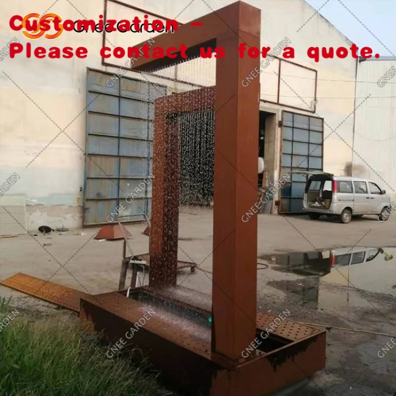 custom.Design Stainless Steel Rain Curtain Fountain Indoor and Outdoor Wedding Garden Pool Wall Space Use