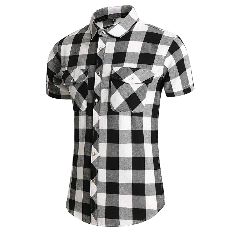 Red And Black Plaid Shirt Men New Fashion Chemise Homme Mens Classic Checkered Shirts Long Sleeve Shirt Casual Blouse