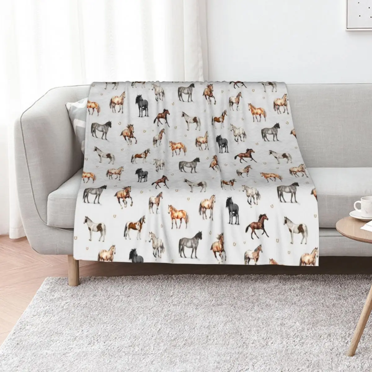 

Cute, charming horses Throw Blanket Winter beds Bed Fashionable Luxury Throw Luxury Designer Blankets