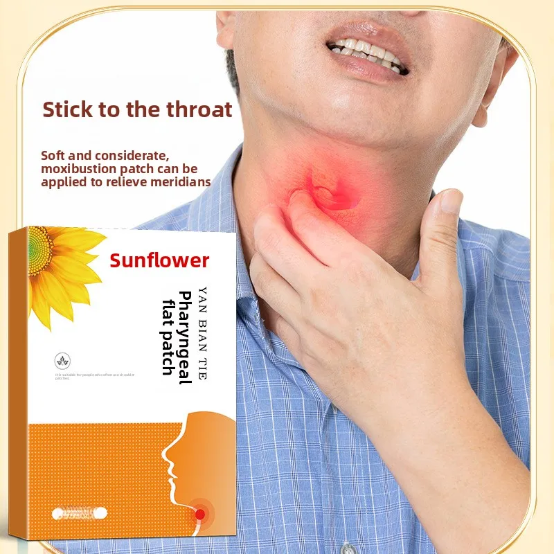

Herbal Magnetic Throat Therapy Patches - Acupressure Stickers for Tonsil & Pharynx Discomfort Natural Formula