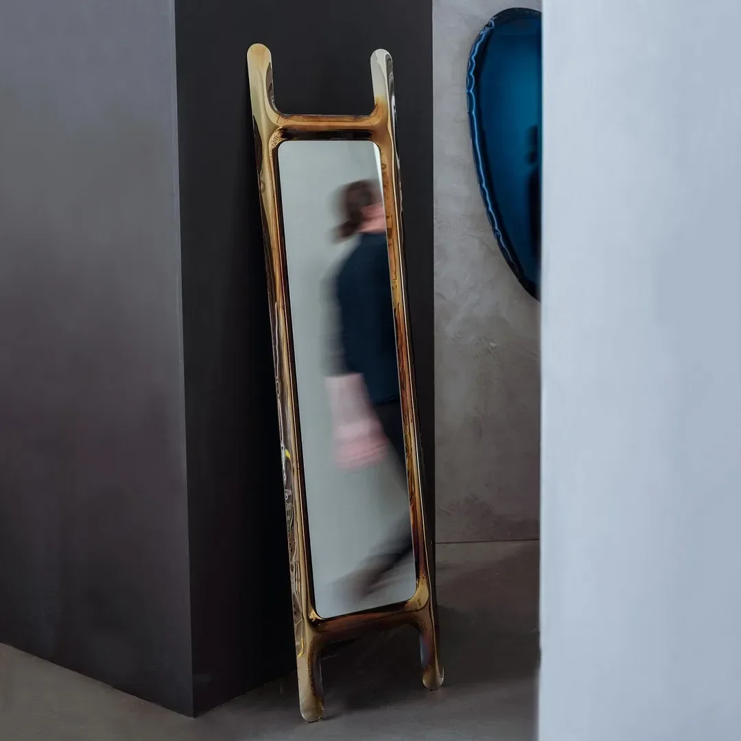 Household stainless steel full body fitting mirror