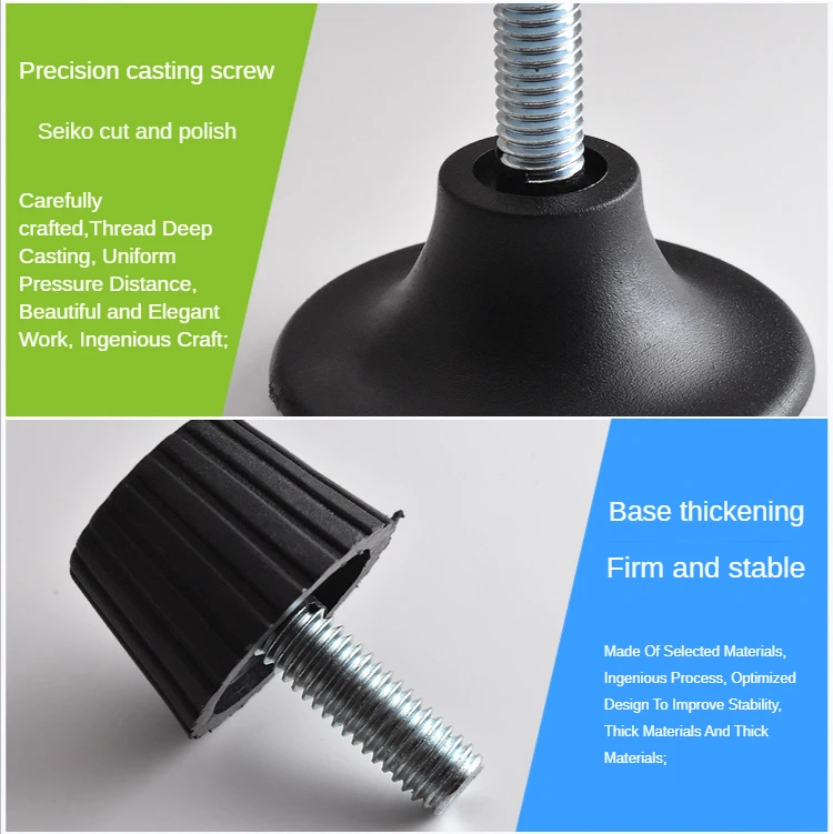 4pcs Adjustable Leveling Chair Leg Feet M6 M8 Furniture Mat Screw-in Base Sofa Bed Cabinet Table Floor Protector Anti-slip Pad