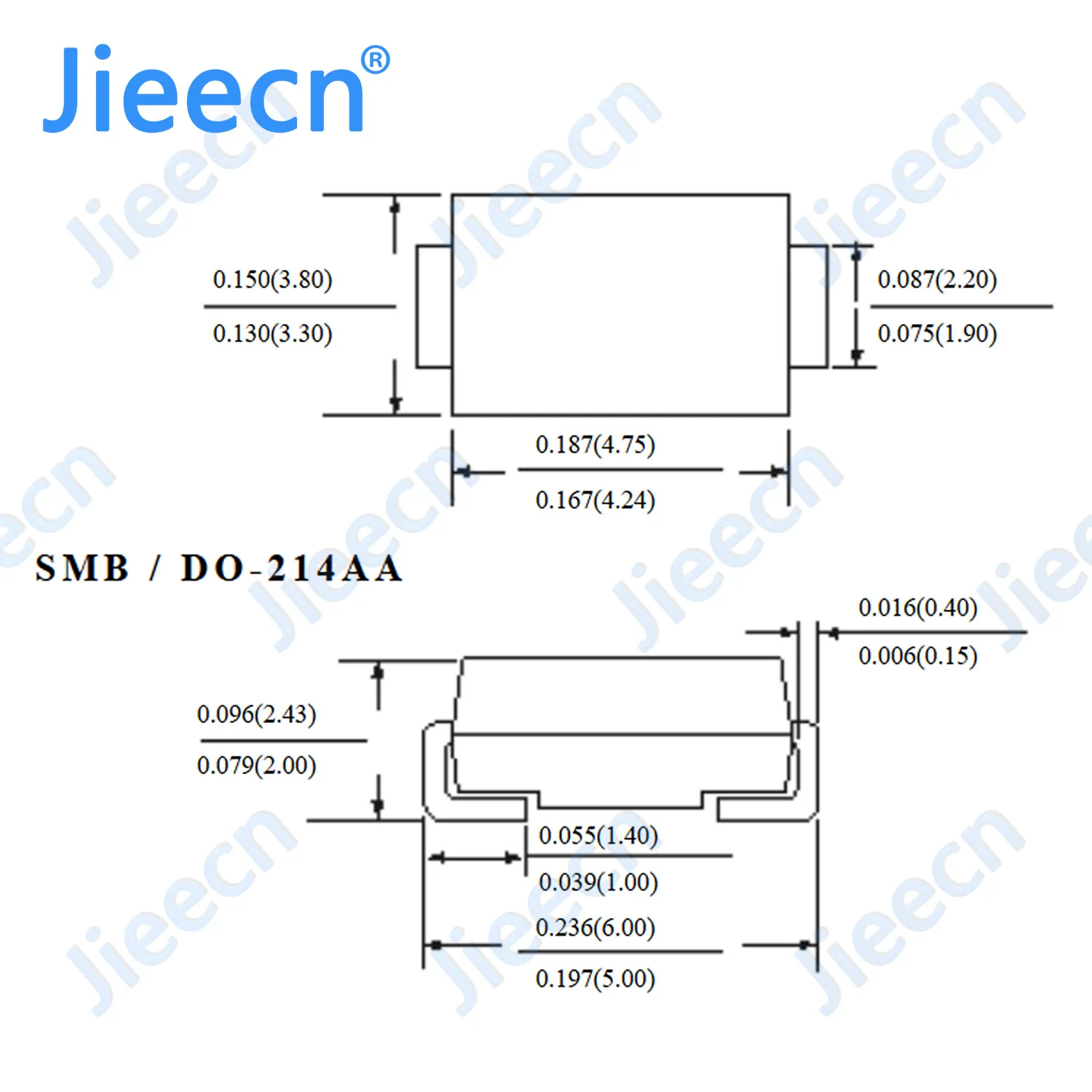 Jieecn 3000PCS S3M SMB 3A 1000V DO-214AA SMD Schottky Rectifier Diode Chinese High Quality