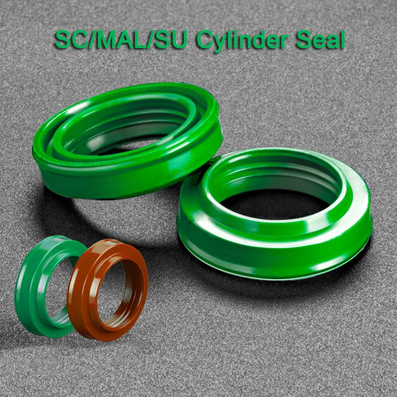 SC/MAL/SU Cylinder Seal Repair Kit - Green NBR Dust Seal + PDU Piston Set, Pneumatic Air Cylinder Maintenance Kit