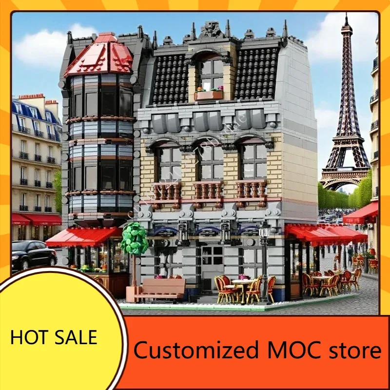 3776 قطعة 2025 قصر وحانة إعادة تلوين MOC لغز StreetView العمارة الإبداعية عيد ميلاد الجمعية ل هدية الكريسماس للأطفال الذين تتراوح أعمارهم بين