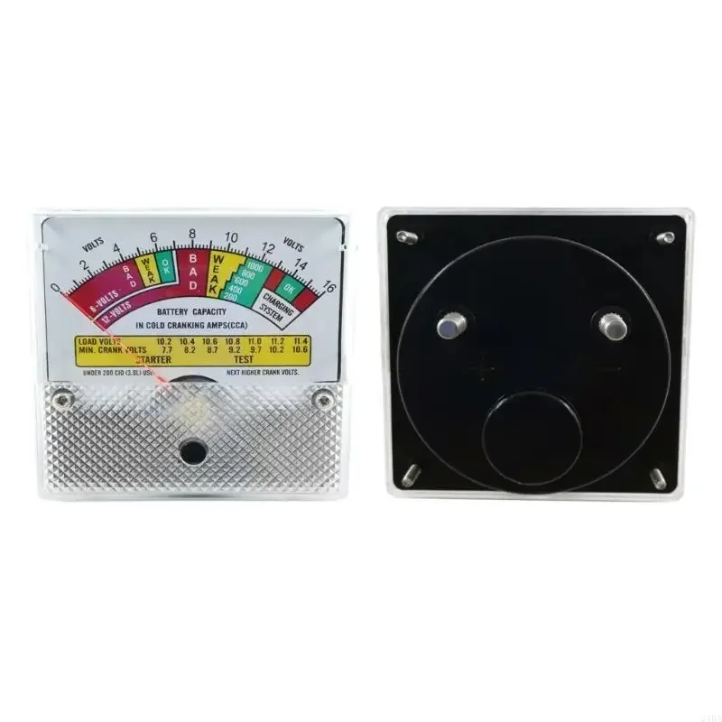 

6V/12V/16V Battery Voltmeter Capacity Battery Capacity Meter Tester Universal for Most Car Battery Checker