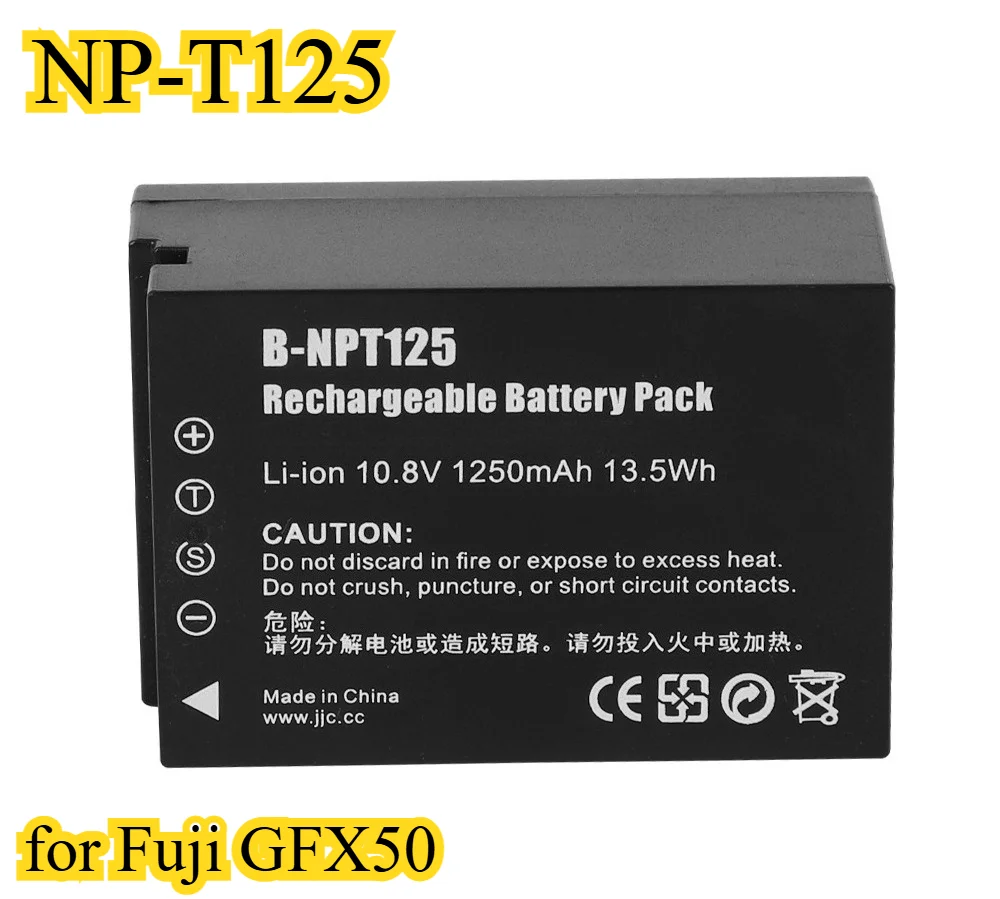 

1250mAh NP-T125 Camera Lithium Battery Suitable for Fuji GFX50 SGFX50 RGFX100 Backup Replacement Battery