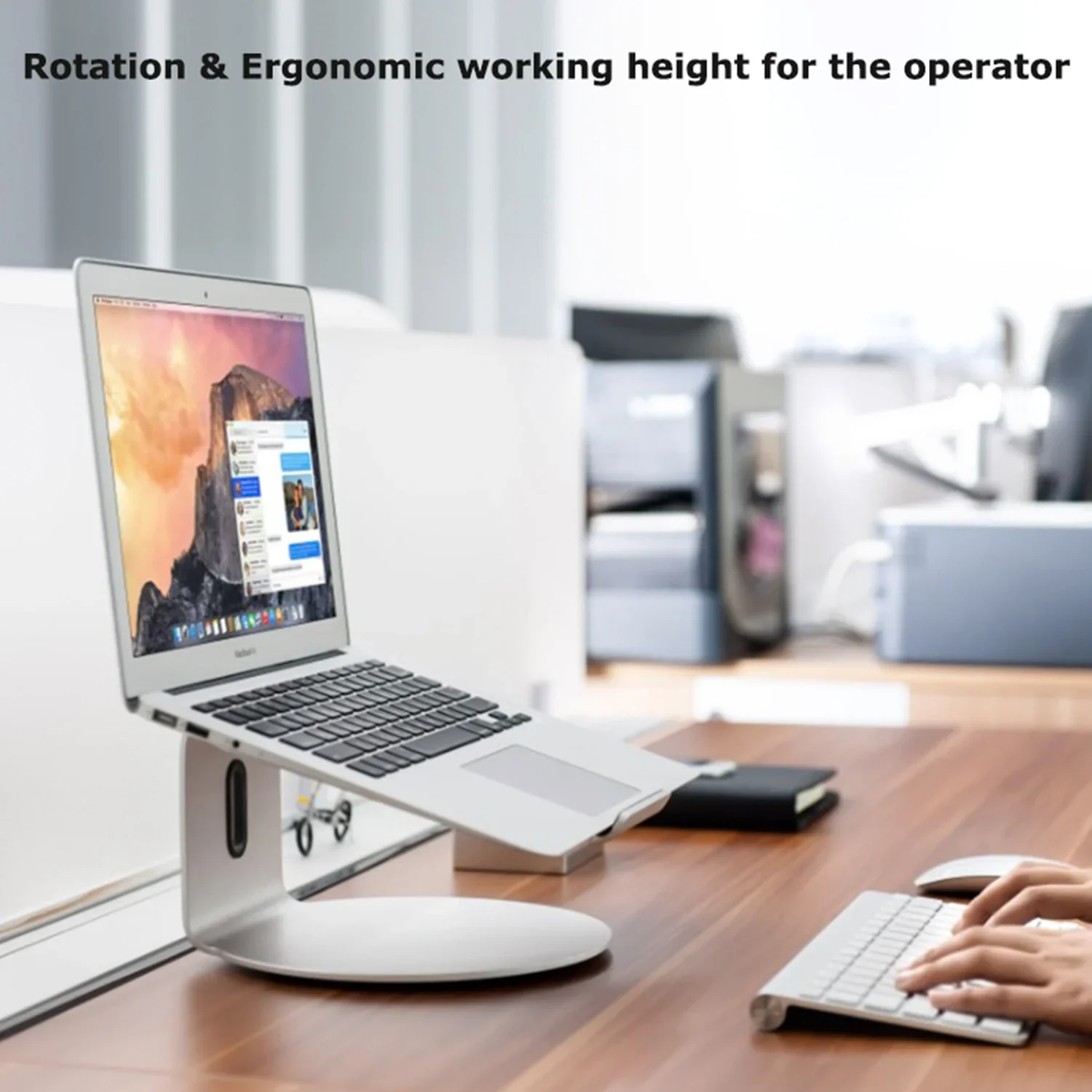 Aluminum laptop stand Portable holder cooler base for desk notebook support vertical 360°Rotating notebook lifter for macbook pc