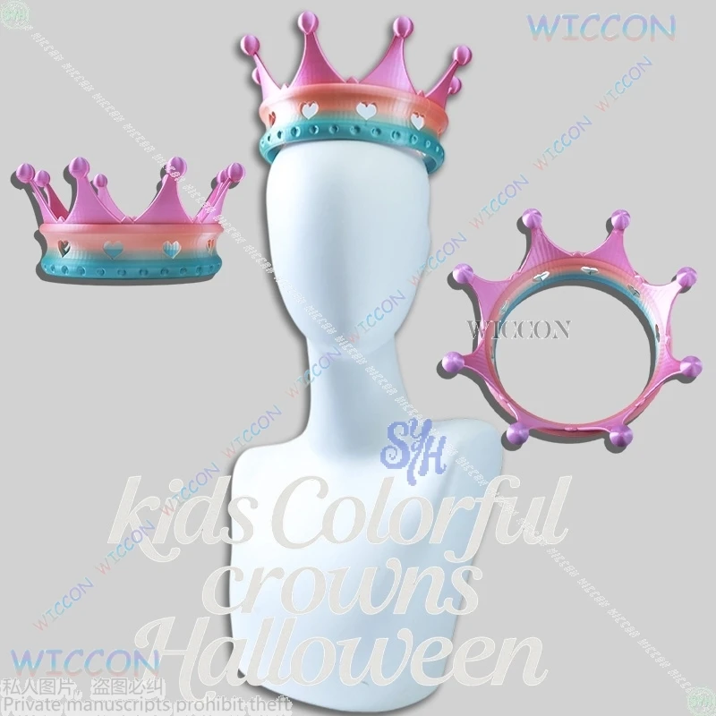 

Аниме фильм косплей 3D полилуктическая кислота ювелирные изделия выпускной Kawaii мультфильм костюм дети красочные короны Хэллоуин головные уборы аксессуары