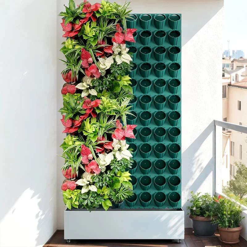 Mobile plant wall screen, multi-layer hanging flower stand, rooftop balcony, vegetable planting artifact, three-dimensional