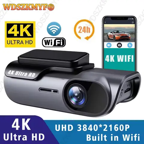 차량용 DVR 비디오 녹음기 지지대 대시 캠, 4K UHD 녹화 카메라, 와이파이 24 시간 모니터링, 블랙 박스, 전면 카메라, 2025 신제품