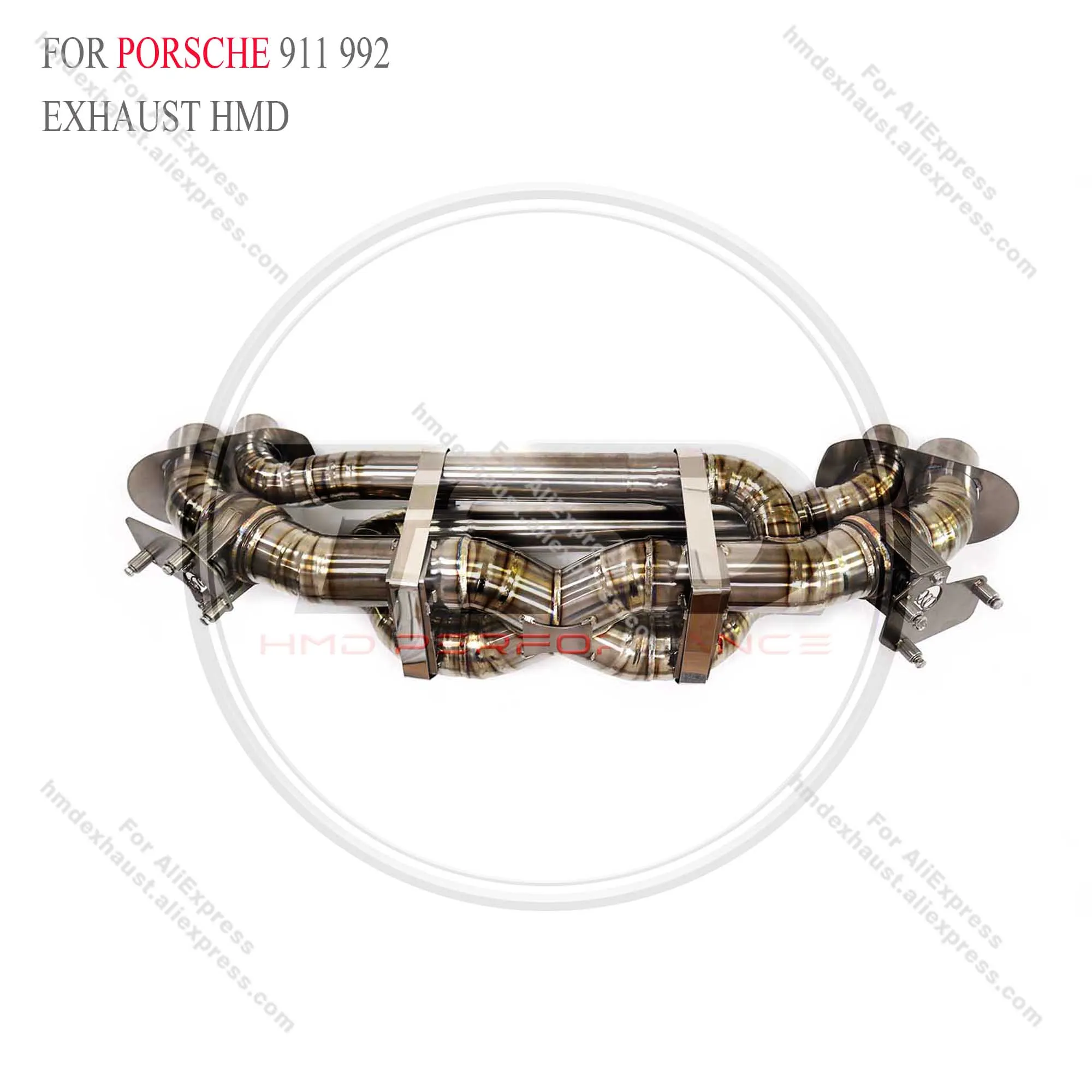 HMD Titanium Alloy Exhaust System Performance Catback For Porsche 911 992 with original valve