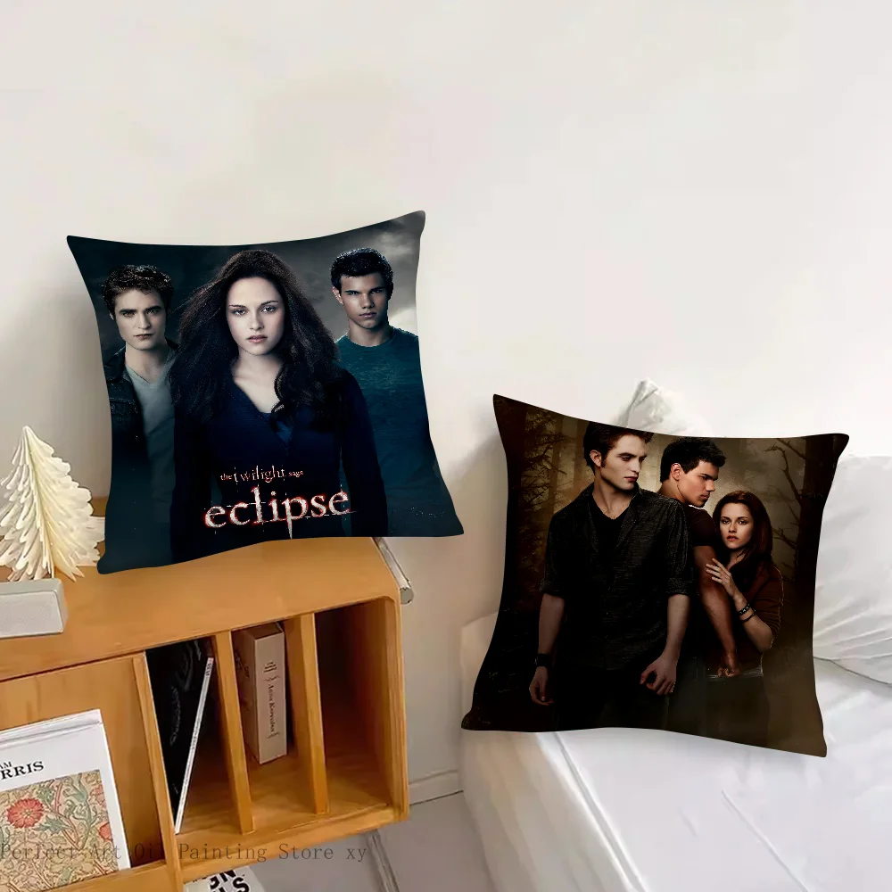 The Twilight Saga Edward Cullen Pillow Case Fashion Square Pillowcase Bedroom Sofa Room Ins Decoration Leisure Cushion Cover