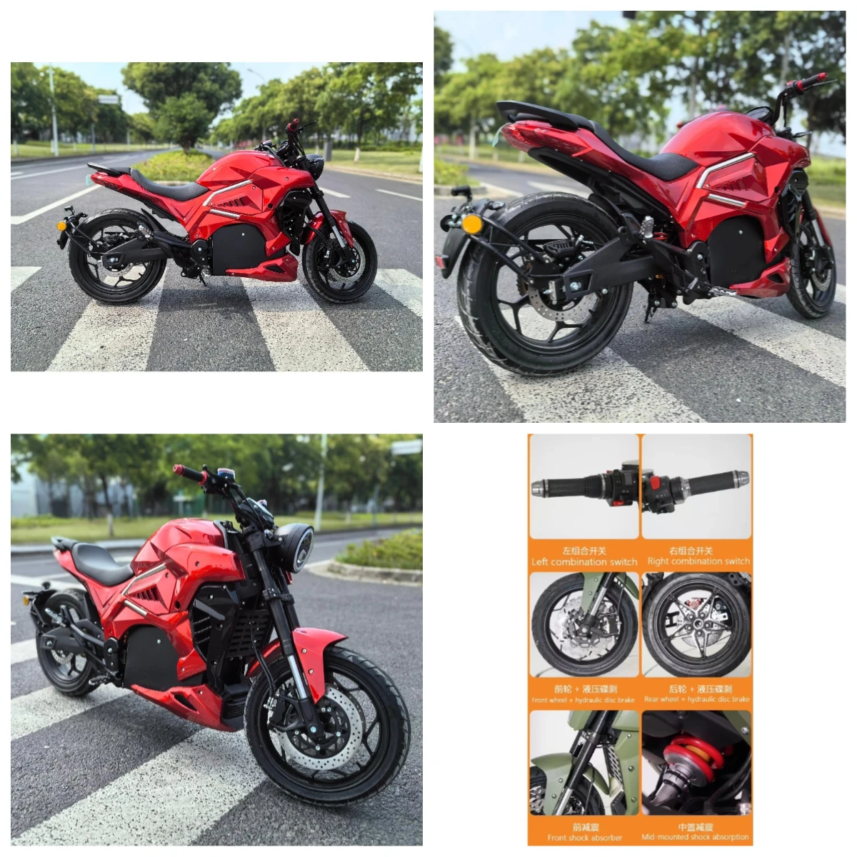 

Krono Wild 180km/h High-performance Racing Electric Motorcycle Lithium Battery Sports Bikes Adult Off-road Motorcycle