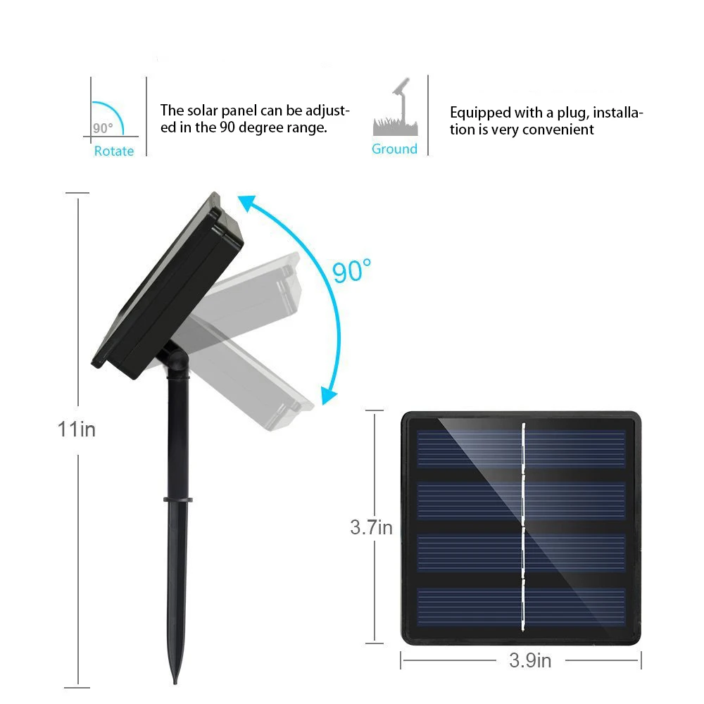 Guirnalda de luces LED solares para exteriores, lámpara de hadas para jardín, impermeable, decoración de patio, 330/300/200/100/50LED