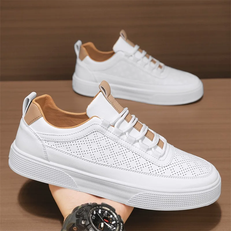 

Fipatbu Summer Men's Low-Top Sports Casual Shoes White Breathable Non-slip Fashion Korean Style Trendy Flat All-Match Sneakers