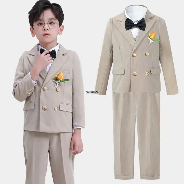 

Kids Graduation Event Photograph Suit Baby Boys 1 Year Luxurious Birthday Dress Children Formal Wedding Performance Tuxedo Set