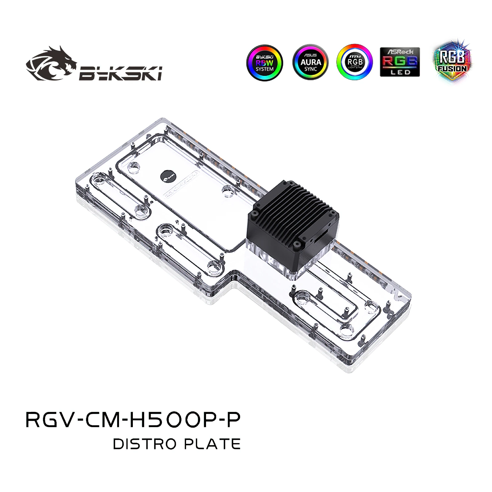 Bykski Distro Plate Water Cooling Kit for CoolerMaster H500P H500M Chassis CPU GPU RGB RGV-CM-H500P-P