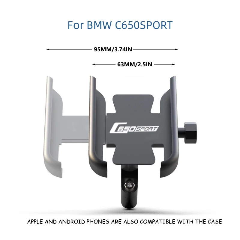 For BMW C650 SPORT C650GT C 650 GT 2012-2020 Motorcycle Mobile Phone Holder GPS Navigator Mirror Handlebar Bracket Accessories