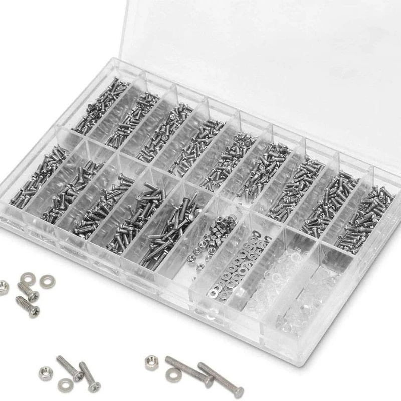 1000pcs Eyeglasses Screws Repairing Tools Accessories Kit Optical Glasses Repair Parts Screw with Screwdriver Tweezers