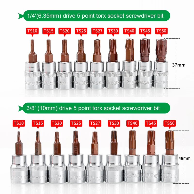 Imagem -02 - Pentalobe Chave de Fenda Bit Grupo Torx Star Head Cr-v Material Auto Ferramenta Hand Drive Socket Point T10-t50 Pcs por Conjunto