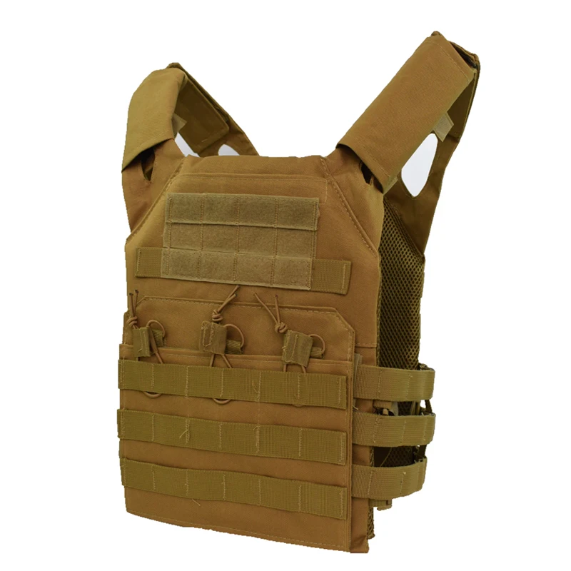 Chaleco táctico JPC ajustable, chaleco Molle para caza al aire libre, chaleco Molle de Paintball Airsoft con placa protectora para el pecho