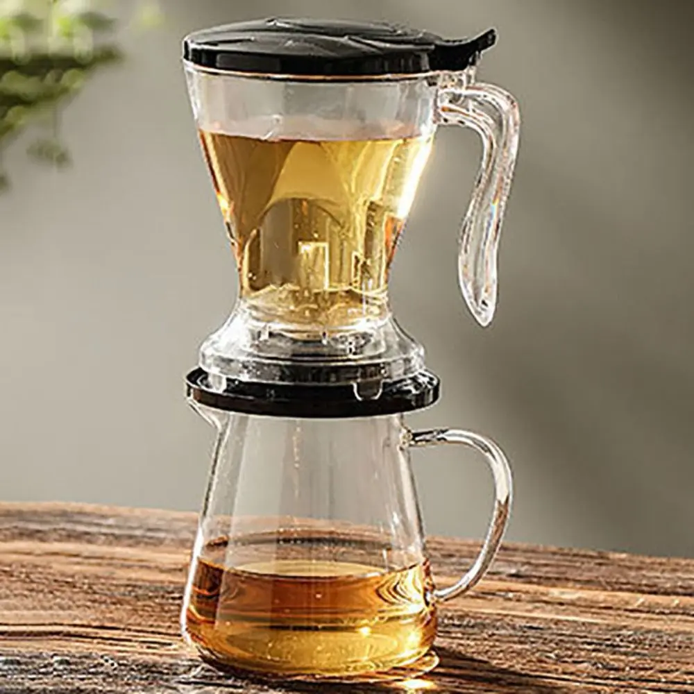 Versatile 600ml Pour Over Coffee Dripper PC Transparent Coffee Brewer Pot with Cup Mat Tea Infuser Outddor