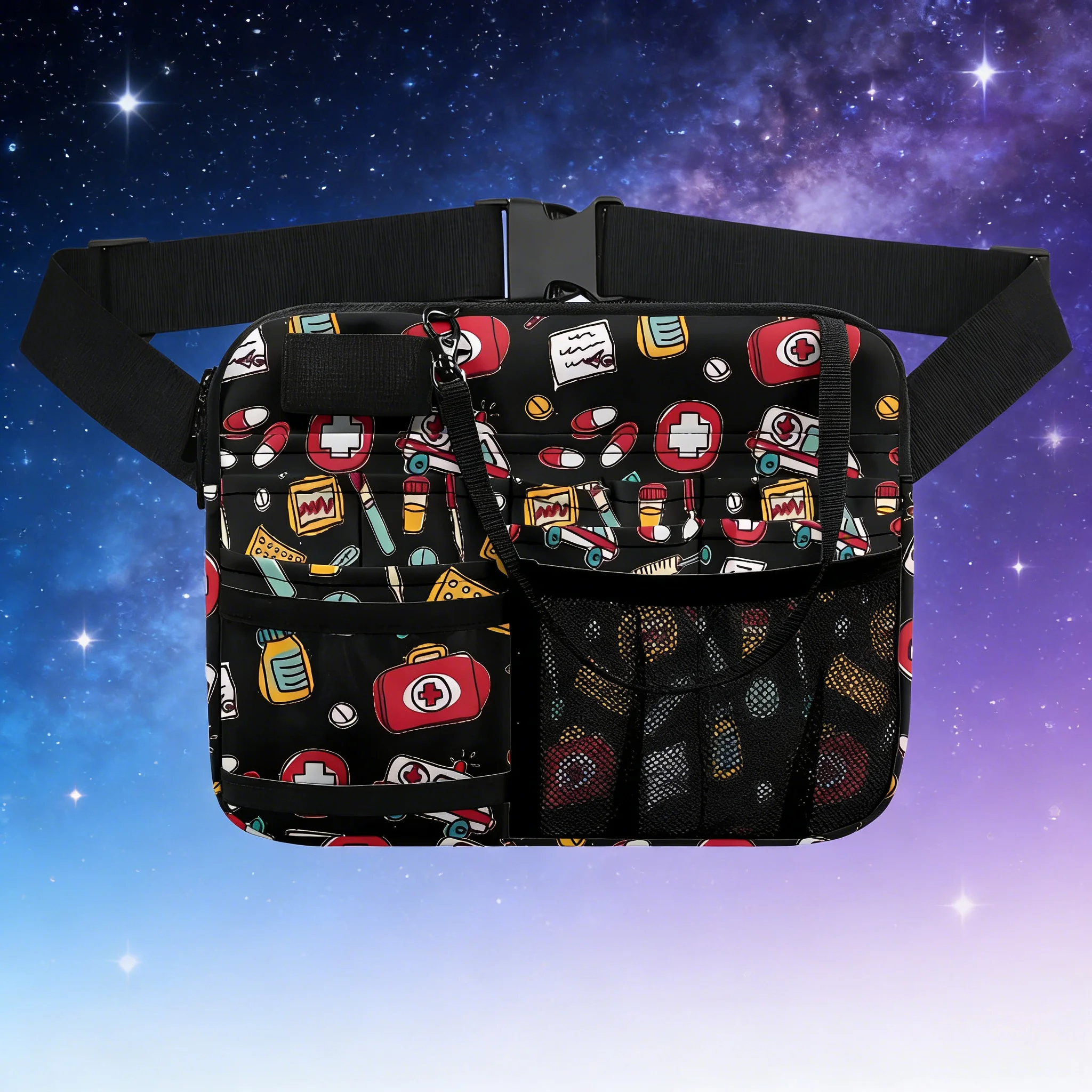 

Top Pick Rainbow Nurse Fanny Pack Cute Nurse Print Waist Bag for Women