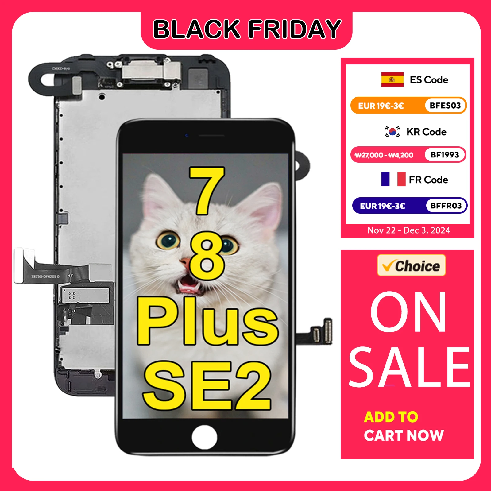 Full Set Screen For iPhone 7 8 Plus SE 2020 7P 8P SE2 LCD Display Replacement 3D Touch Digitizer Complete Assembly+Front Camera