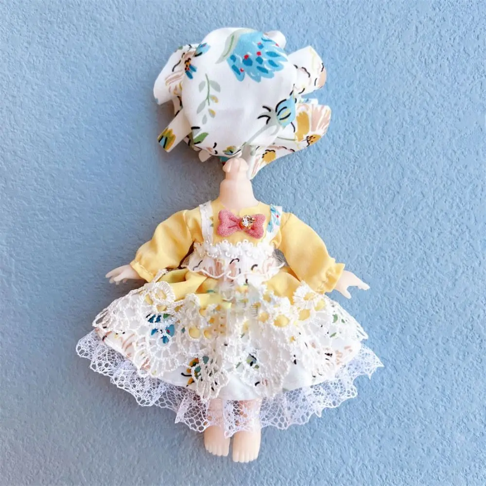 

10 Styles Doll Clothes Dresses Plush Animals Cartoon Hat Animal Doll Outfit Mini Cute Bowknot Flower Skirts Dolls Accessories