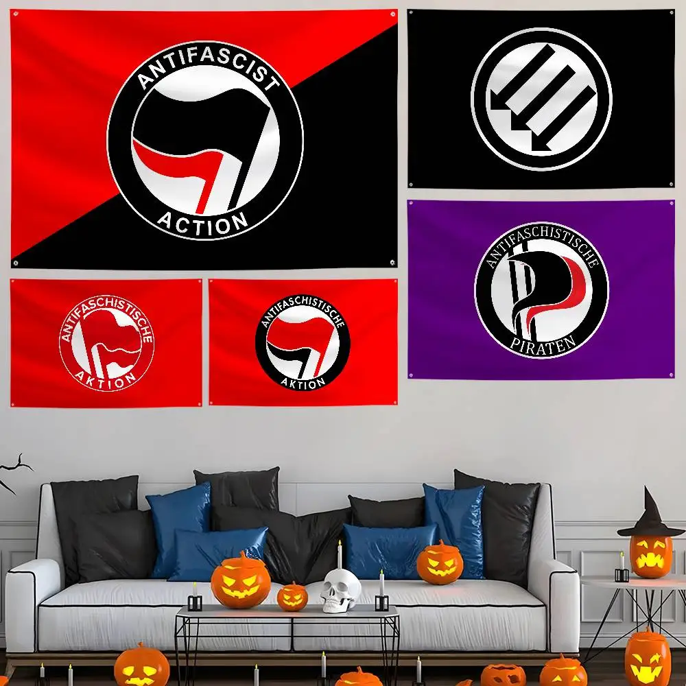 

Antifascist Action Anti-Racism Flag Custom Flags Wall Hanging Tapestry Outdoor Decorative flag Background Blanket