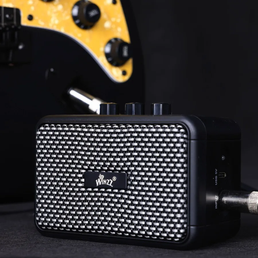 

WINZZ Amplifier 5W Black Electric Guitar Amplifier Compact Powerful Sound