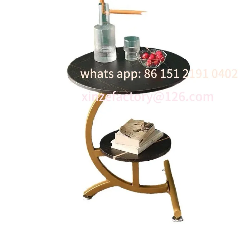 Customizable Light Luxury Rock Slab Small Coffee Table Living Room Sofa Side Table Modern Creative Household Small