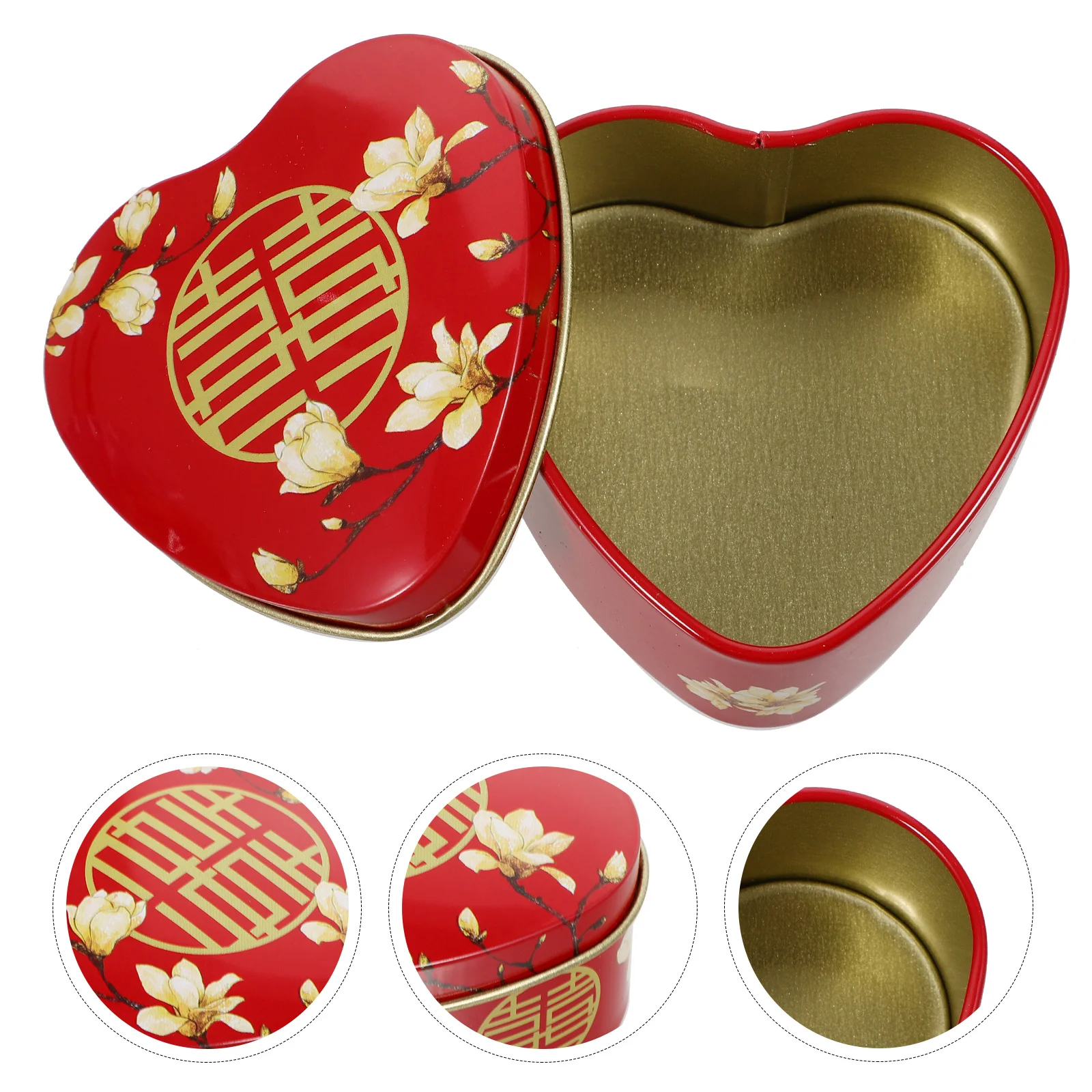 

12Pcs Wedding Favor Boxes Heart Shaped Candy Tinplate Boxes Candy Storage Box Treats Box for Party Celebration