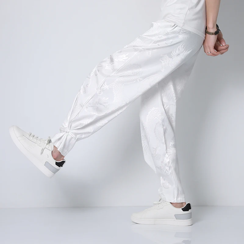 Summer Men Wide Leg Pants Harajuku Style Vintage Harem Pants Male Casual Sweatpants Loose Men Jogger Trousers New Streetwear