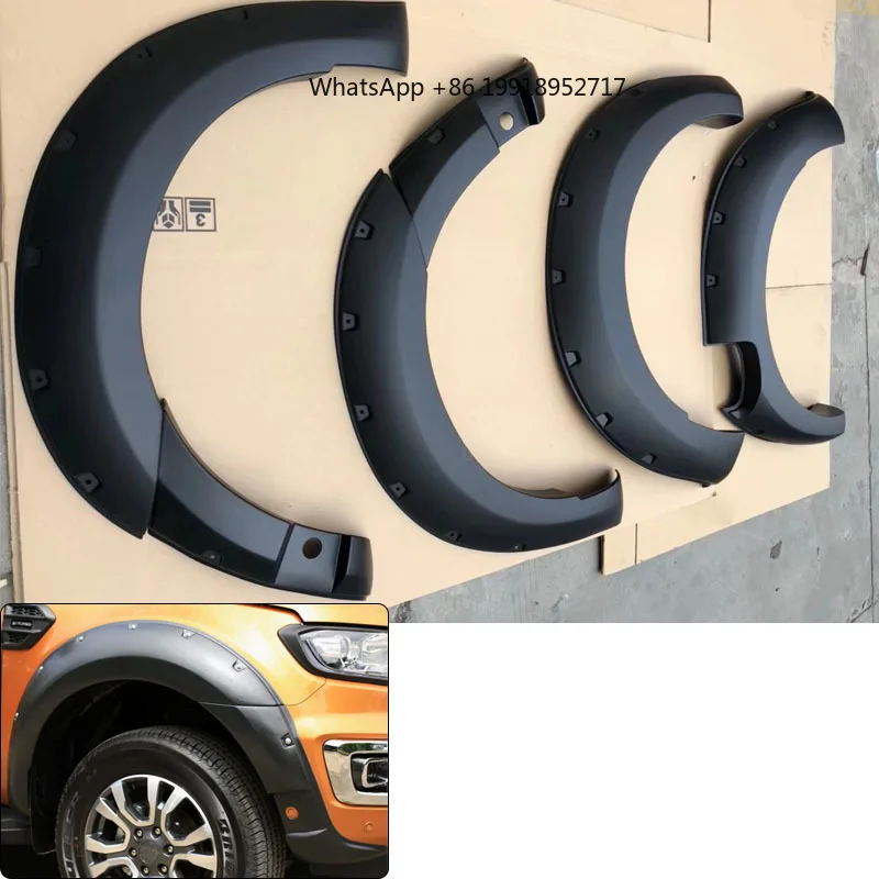 FOR RANGER T8 2018 2019 2020 2021PX3 ABS  9 INCHES FENDER FLARE WHEEL ARCHES WITH SENSOR HOLES JJ1013