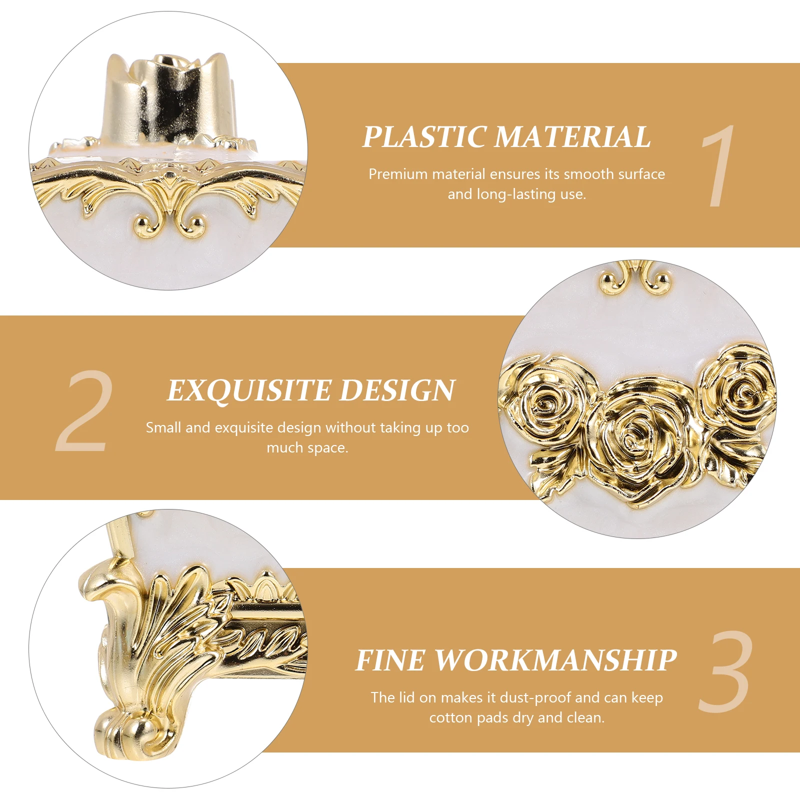 

Пластиковая коробка для ватного диска с резьбой, пылезащитная крышка, органайзер для хранения для ванной комнаты, маленькие предметы первой необходимости, коробка для ватного диска, контейнер