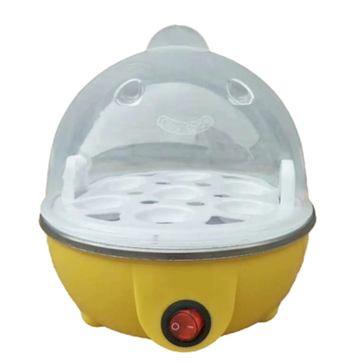 Rapid Egg Cooker: 7 Egg Capacity Electric Egg Cooker for Hard Boiled Eggs, Poached Eggs, Scrambled Eggs Yellow EU Plug