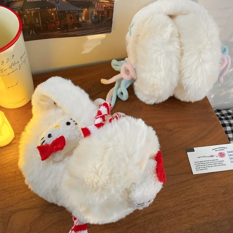 

Hello Kitty Earmuff Anime Cute Girl Kt Winter Ear Warmth Cycling Antifreeze Windproof Ear Warmth Products Kawaii Gift Wholesale